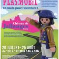 Affiche exposition playmobil chateau jallanges ete 2019 dominique bethune