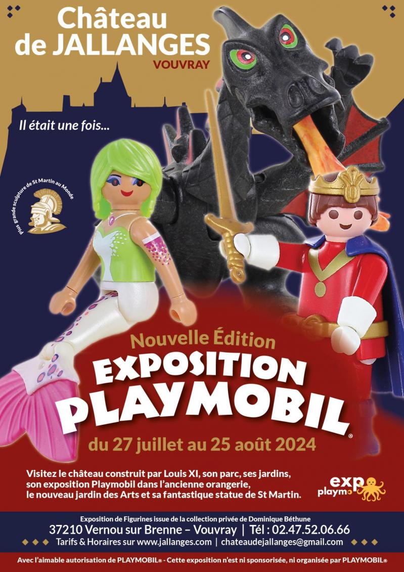 Affiche exposition playmobil jallanges ete 2024 dominique bethune